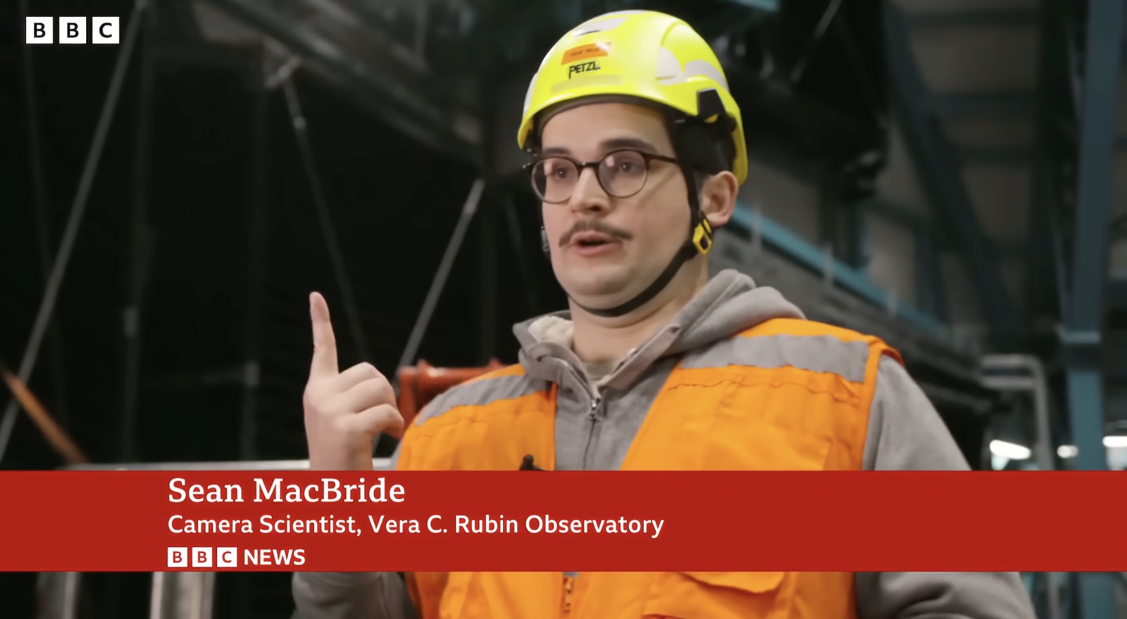 Sean MacBride, Camera Scientist at the Vera C. Rubin Observatory, interviewed on BBC News